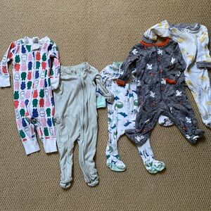 5 pajama bundle: 3-6 month Hanna Andersson/miffy, goumi organic, Burt’s bees etc